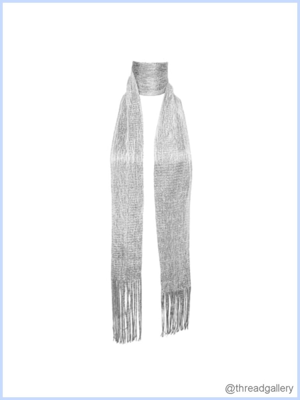 Sequin Neck Scarf for Women, Skinny Long Lightweight Scarf